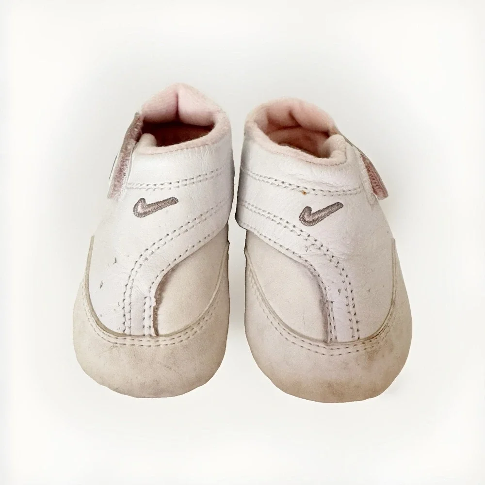 Nike Baby Swoosh Pink White Infant Crib Shoes Size 2C